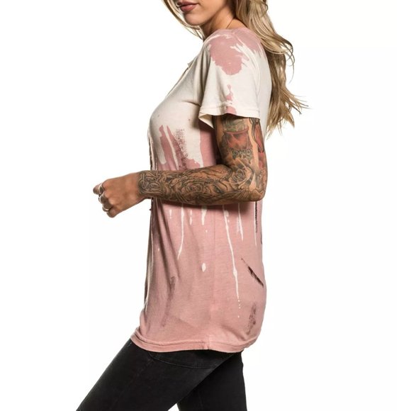 AFFLICTION Women's T-Shirt S/S STANDARD SUPPLY Tee - Picture 6 of 8